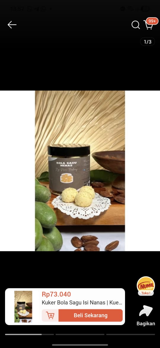 Kuker bola sagu isi nanas } Kue nastar nanas lumer Homemade Numil