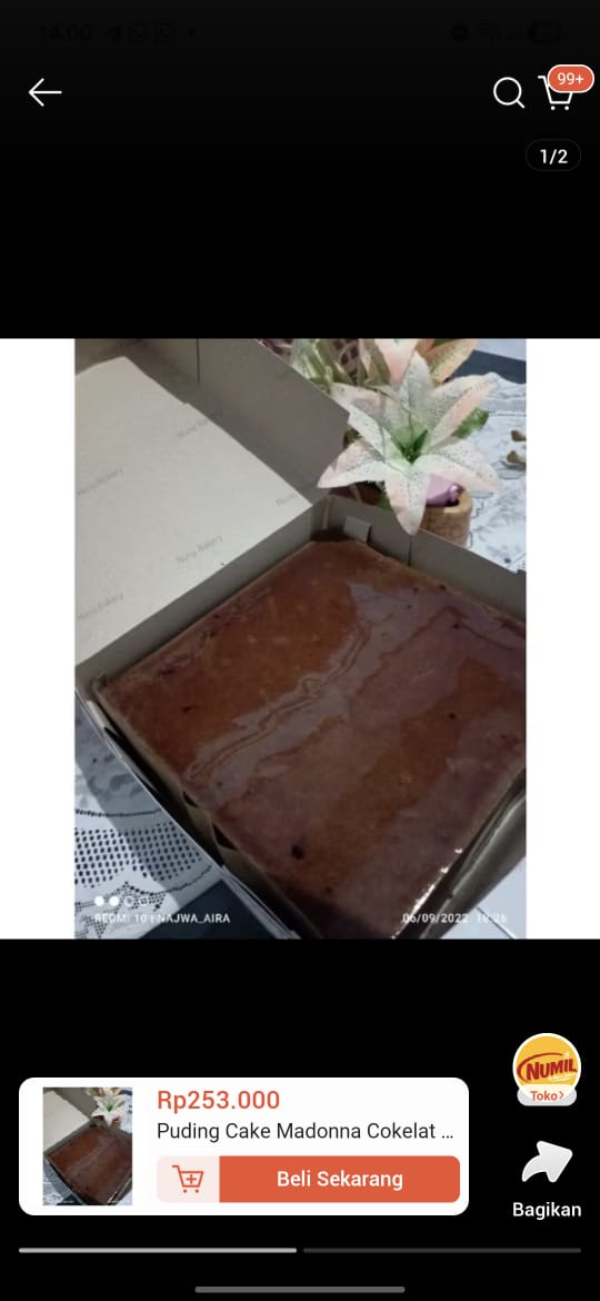 Puding Cake Madonna Cokelat Lembut